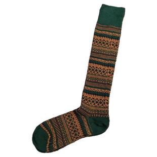 高筒袜女四季款及膝小腿袜纯棉复古民族风保暖长袜护小腿显瘦袜子