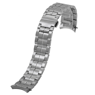 玛萨琪适用天梭T086豪致钢带刚链1853表带t086407A蝴蝶扣手表带22