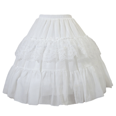 55cm裙撑Lolita可调节鱼骨暴力日常两用洛丽塔蕾丝雪纺蓬蓬裙现货
