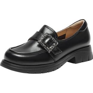 SKAP圣伽步2025秋季新款商场同款舒适一脚蹬乐福鞋女单鞋AGB02AA4