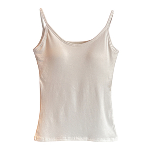 美背吊带小背心女装内搭2026春夏新款外穿带胸垫打底大码白色上衣