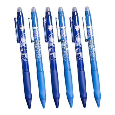 得力按动式可擦中性笔高颜值笔小学生专用三年级上册热敏可擦摩易魔力擦橡皮晶蓝笔芯黑色圆珠笔魔术0.5mm