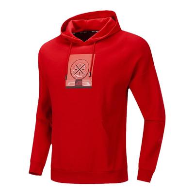 李宁卫衣男子冬季新款韦德之道套头连帽保暖时尚运动上衣AWDP657