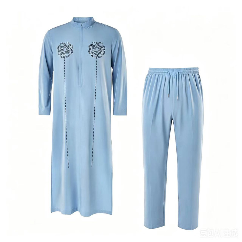 African Men 2pcs Outfits Suits刺绣民族风男士套装礼服聚会西服