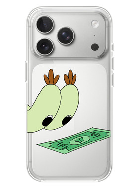 见钱眼开适用于iPhone17PROMAX个性卡通16PROMAX可爱12苹果透明手机壳15PRO动漫14创意适用小米17PRO华为OPPO