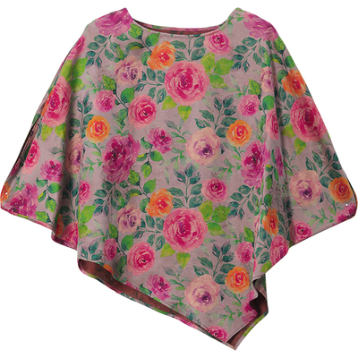 专柜同款花罗香云纱桑蚕丝上衣女