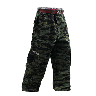 Acusa街头虎纹迷彩嘻哈滑板多袋工装长裤宽松肥大版型秋冬男女款