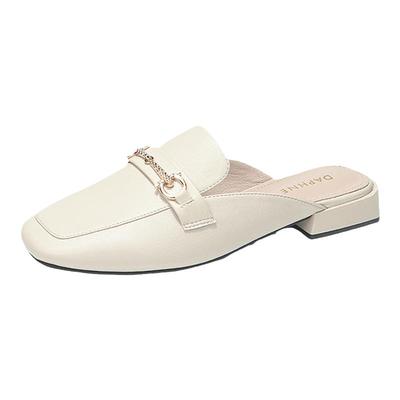 达芙妮低跟一脚蹬单鞋时装拖鞋