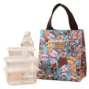 防水便携大容量外出手提袋妈咪包上班通勤饭盒袋便当包文件资料袋