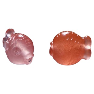 天然南红冰飘嘟嘟鱼小胖鱼俏色巧雕锁骨链手链手串项链diy配件