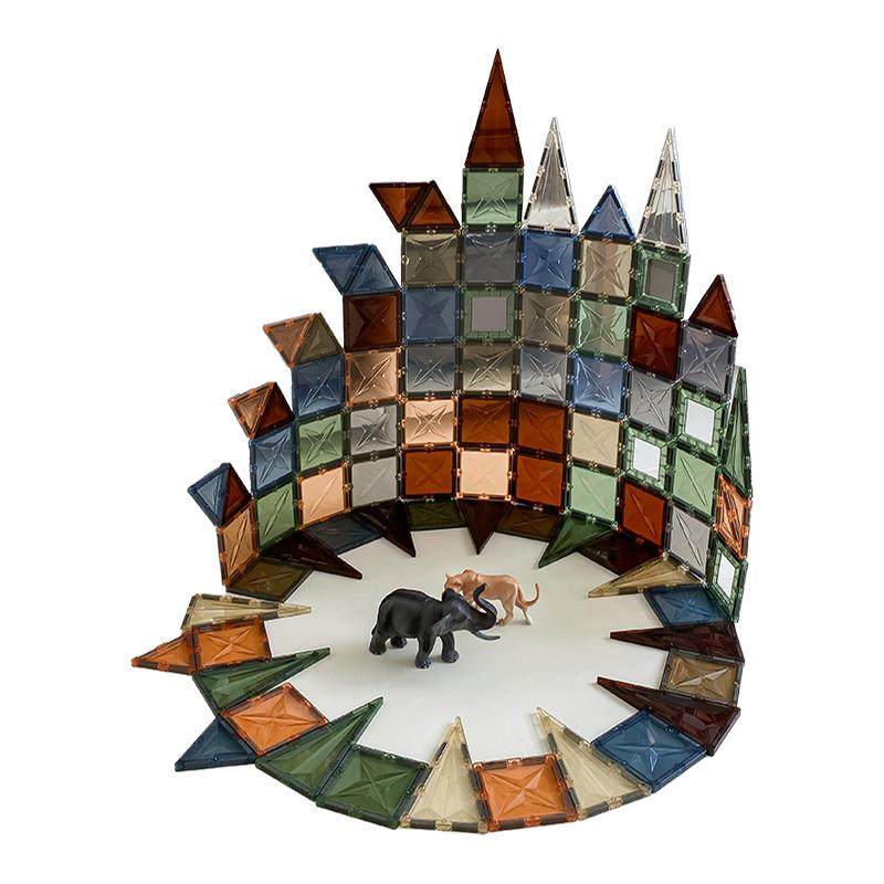 拜高儿童磁力片星钻彩窗积木拼图磁磁铁贴益智启蒙男女孩礼物玩具