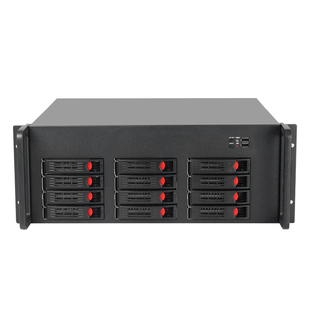 4u机箱短款12硬盘热插拔atx主板多盘位机架式nas存储服务器320深