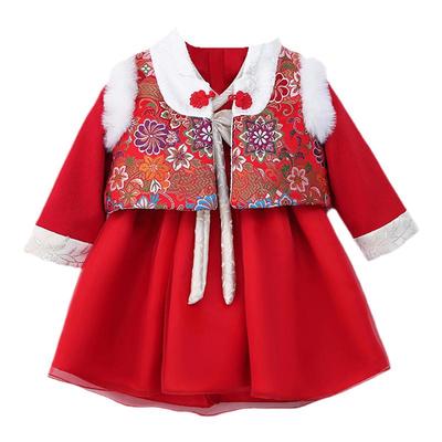 女宝宝礼服公主裙女童唐装拜年服