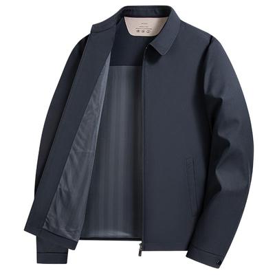 罗蒙男士商务经典舒适翻领夹克