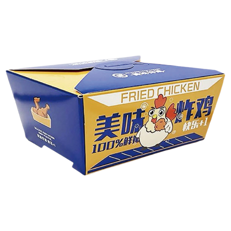 韩式炸鸡打包盒商用免折炸鸡鸡米花包装盒防油外卖小吃餐盒子定制