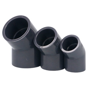 UPVC排水管弯头45°化工级配件给水接头pvc135度国标DN40 50 75