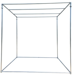 镀锌钢管水管四方晾衣架落地户外防风晒被架瓜果棚架遮阳架