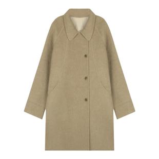 solighter 全手工羊毛双面呢大衣女秋冬2025新款小个子毛呢外套