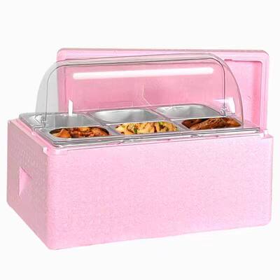 摆摊专用透明盖保温箱