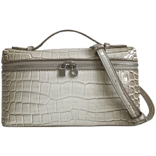 高级感鳄鱼纹饭盒包女包2025新款小众精致手提包欧美单肩斜挎小包
