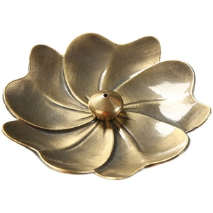 线香插香炉熏香檀香炉家用室内便携香座香托仿古铜香插香薰炉上香