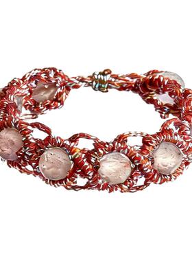 宝石编织手链/石编织戒指/项链