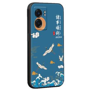 昊淘适用于realmev23手机壳relamev23软硅胶真我v23时尚reaimev23保护套rmx3571国风仙鹤oppov235g耐磨opp