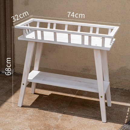 实木花架中式置物收纳盆景多层落地式室内客厅多肉阳台长方花盆架