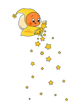 星星人装饰贴洗手间磨砂玻璃贴纸