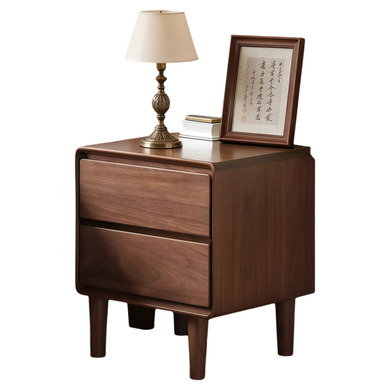 【进口实木】中古风床头柜0异味