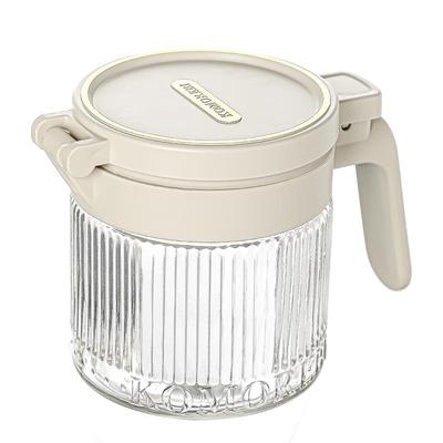 超强厨房带把手调料罐高颜值玻璃