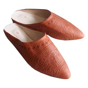 Babouche Slipper摩洛哥经典骆驼皮拖鞋室内凉鞋渡假沙滩鞋