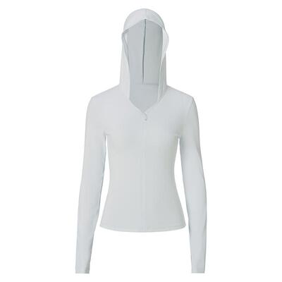 莫代尔棉运动上衣休闲连帽长袖