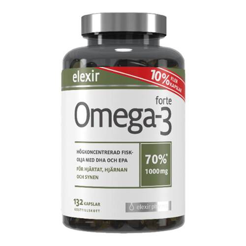 瑞典elexir高纯度深海鱼油胶囊中老年欧米茄3 forte软胶囊DHA EPA