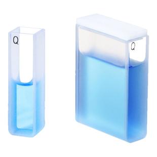 玻璃比色皿石英比色皿10mm紫外耐酸碱可见分光光度计荧光比色皿四通光两通光比色杯皿反应杯20/30/50/100mm