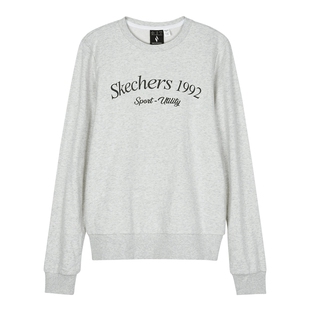 Skechers斯凯奇秋冬女款经典简约百搭针织套头卫衣L124W038/0248