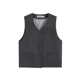 Bobbybecky美式复古精纺羊毛马甲经典美式复古精纺羊毛五分裤