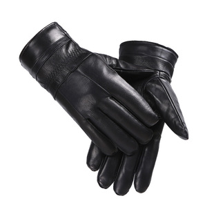 骥匠羊皮手套真皮大棉男款加绒加厚防寒保暖手套冬季户外骑行防风