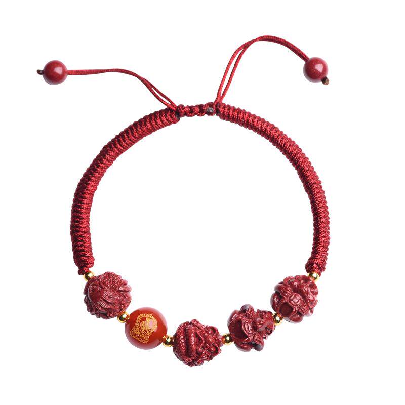 2026马年朱砂生肖红绳手链女三合六合本命佛手串男本命年护身符