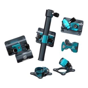 恒冠钓箱铝镁合金配件炮台架鱼护饵盘支架防丢螺丝伞架原装三件套