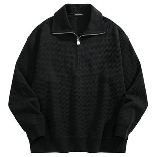 【商场同款】太平鸟男装 2025年秋季新款拉链提花卫衣男B1CRF3307