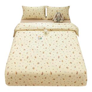 晚安小星星A类双层纱全棉四件套1.5m1.8米卡通单人纯棉三件套宿舍