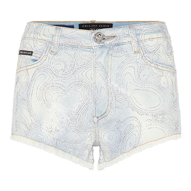 PHILIPP PLEIN 女士Teddy Bear牛仔短裤热裤