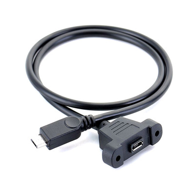 MicroMiniUSB公对母带耳延长线