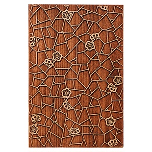 仿宋砑花笺板 碎玉嵌梅纹 复刻制砑花板 信笺 木板 砑光头蜡 砑石