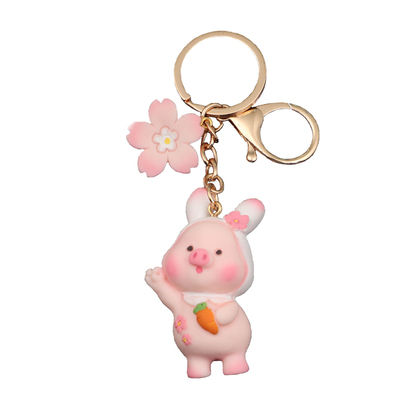 少女心网红钥匙扣可爱粉色小猪玩偶女韩版包包挂件创意潮流小礼品