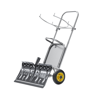 轮式手推雪铲大号雪锹铲子铲雪工具除雪设备推雪板除雪神器多功能