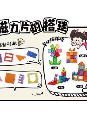 幼儿园建构区搭建技巧雪花片贴画