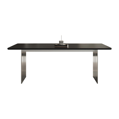 一眼中意新款不锈钢岩板餐桌家用