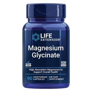 美国原装LifeExtension甘氨酸镁补剂镁Magnesium Glycinate 90粒
